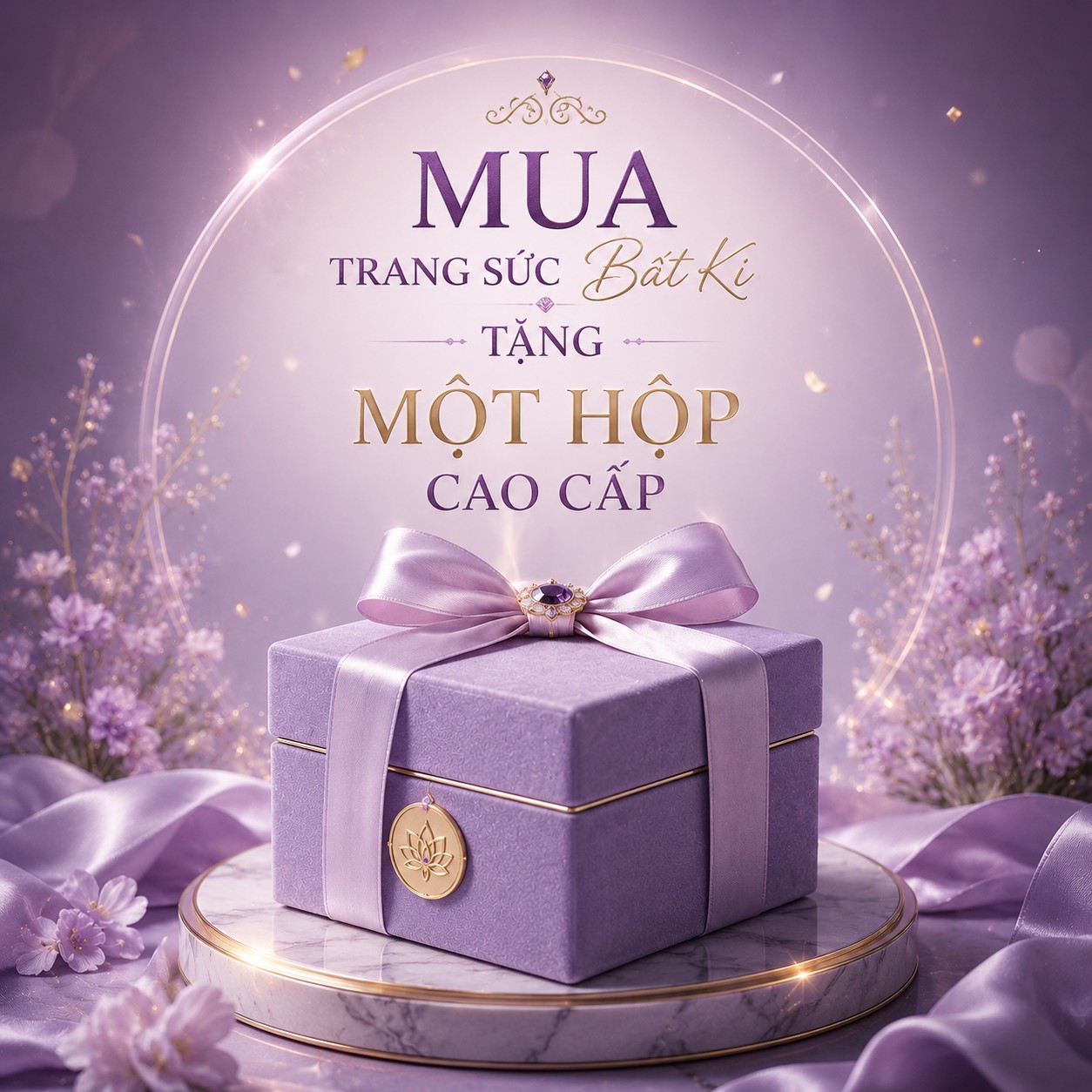 Tặng Hộp Nhung Đỏ Hoàng Gia