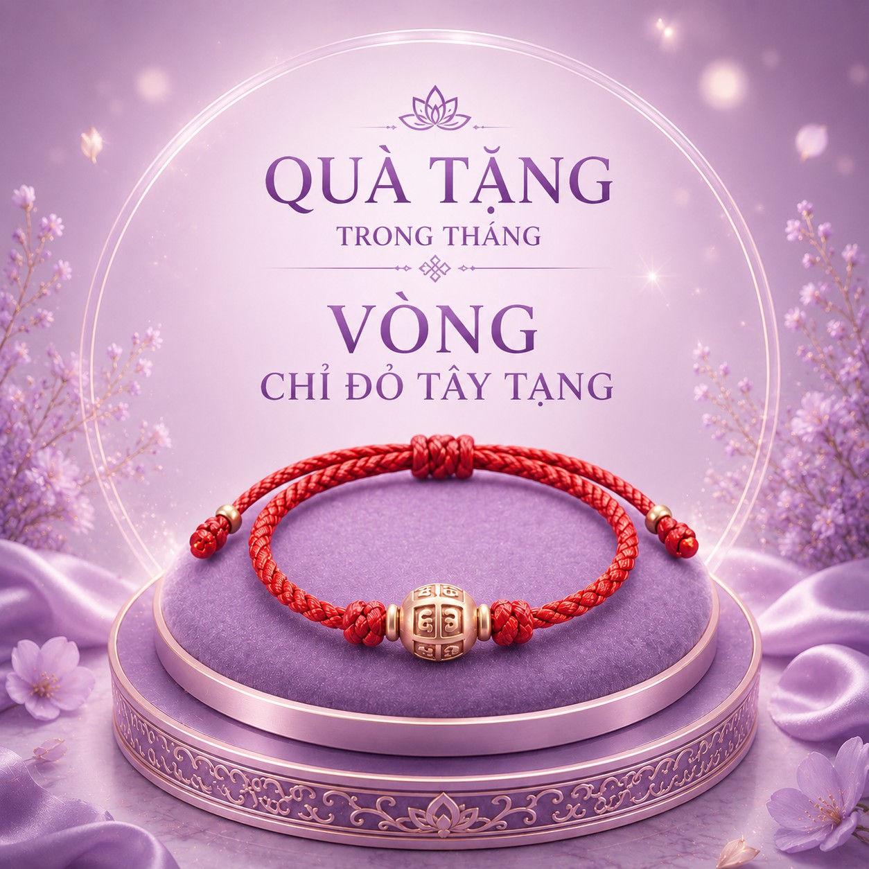 Vòng Chỉ Đỏ Bình An Tây Tạng