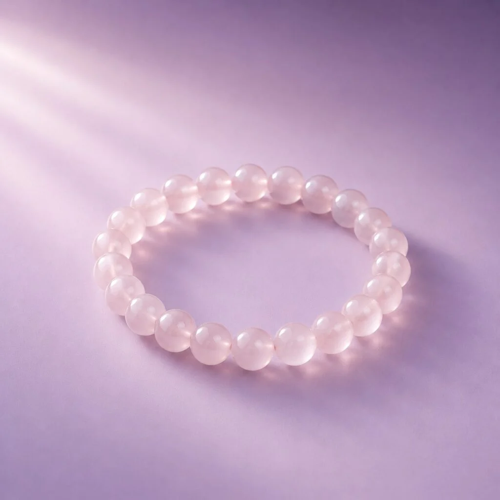 Chuỗi Đào Hoa Linh Châu đá Phong thủy Thạch anh hồng PIKI Jewelry