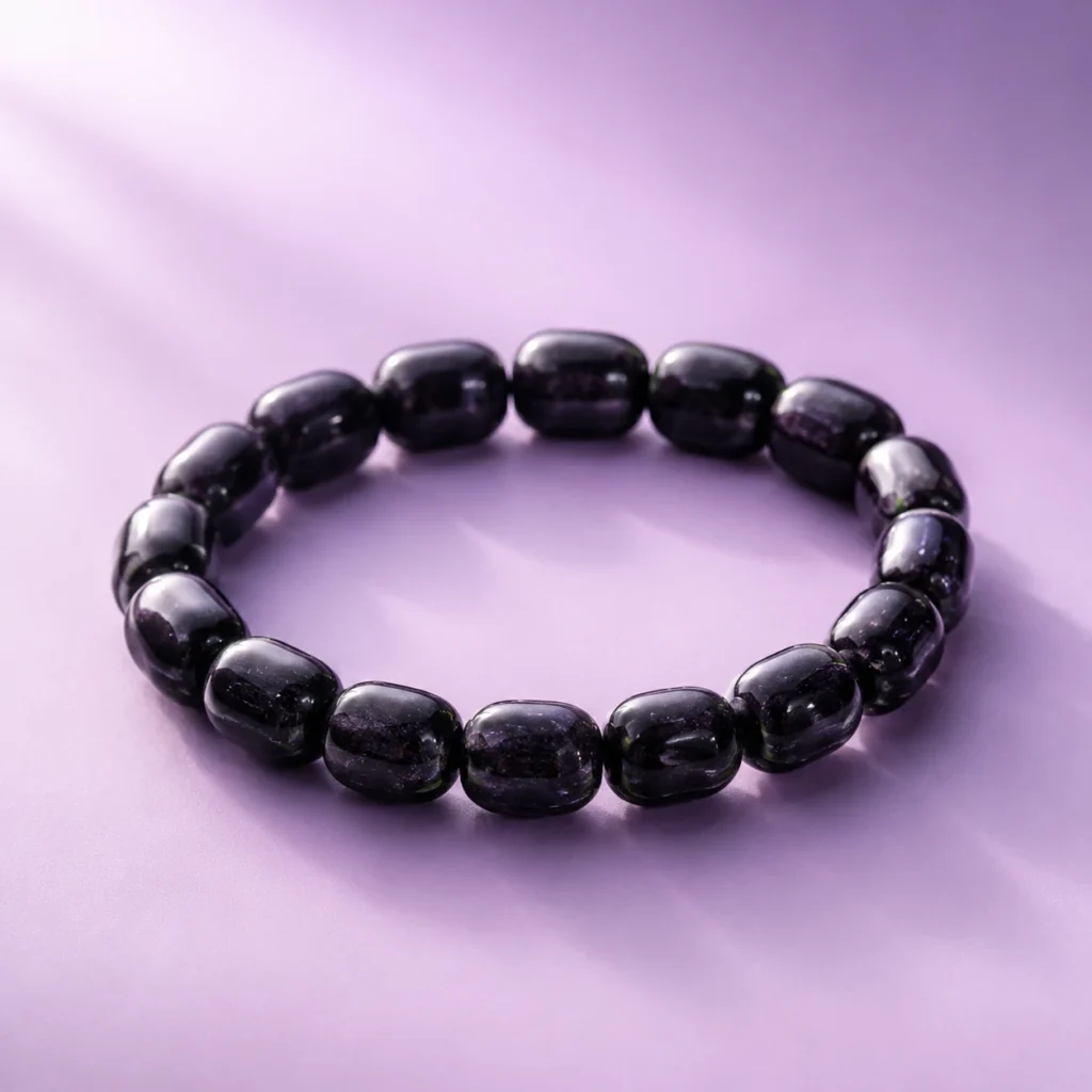 Chuỗi Hắc Ngọc Duyên Tình đá Phong thủy Thạch anh tóc đen hạt đốt bầu PIKI Jewelry
