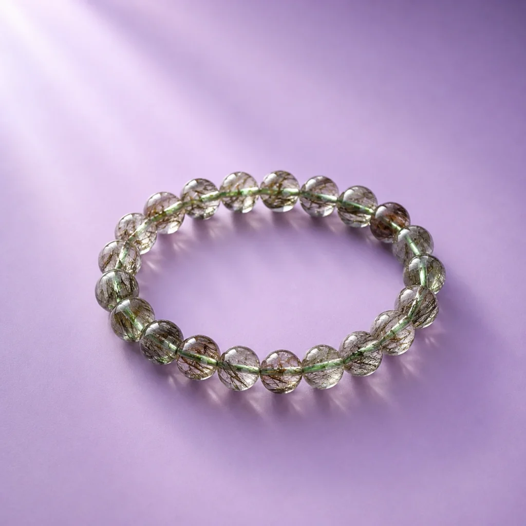 Chuỗi Thanh Quang Sinh Lộc đá Phong thủy Thạch anh tóc xanh PIKI Jewelry