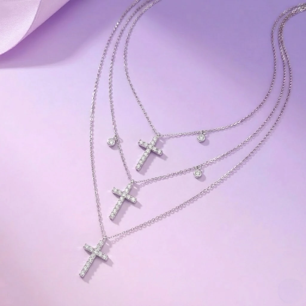 Dây chuyền Linh Quang Thập Tự bạc S925 PIKI Jewelry