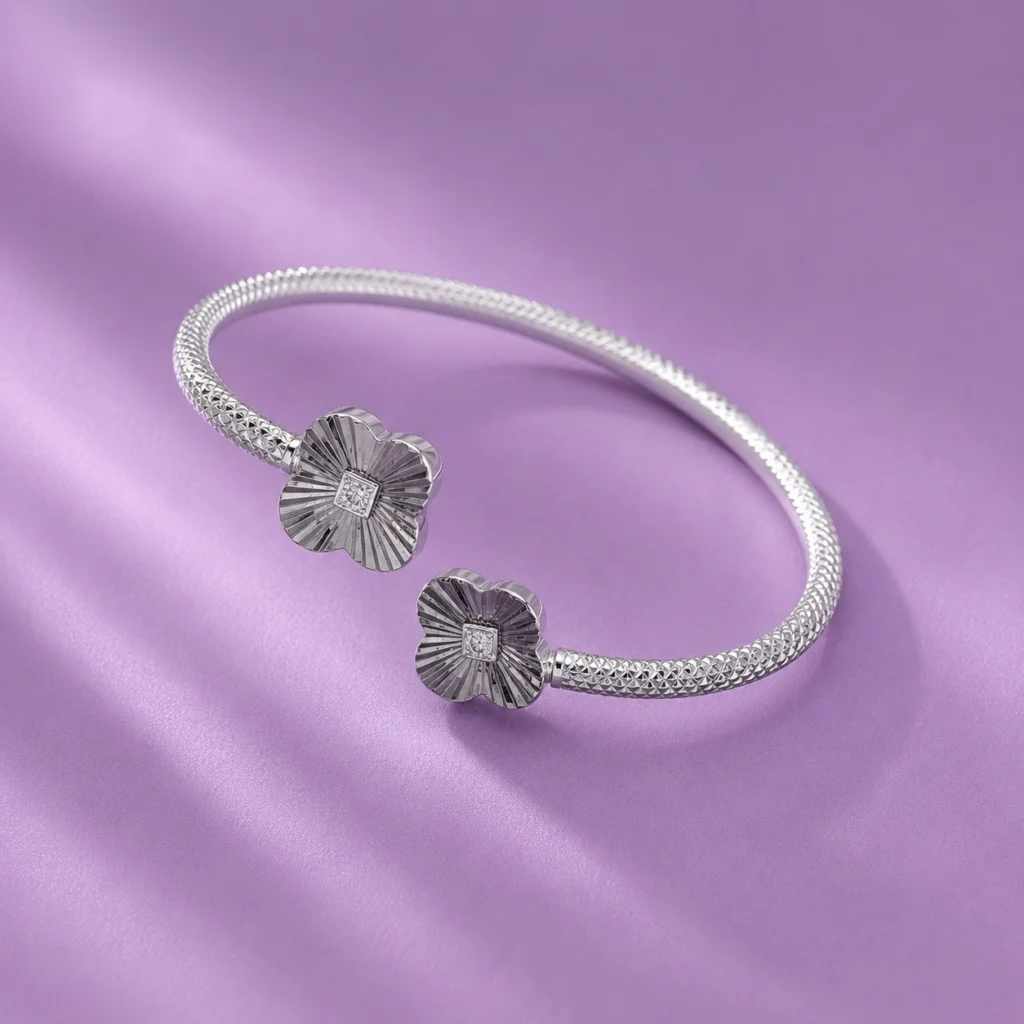 Lắc tay Hoa Khai Phú Quý bạc S925 PIKI Jewelry