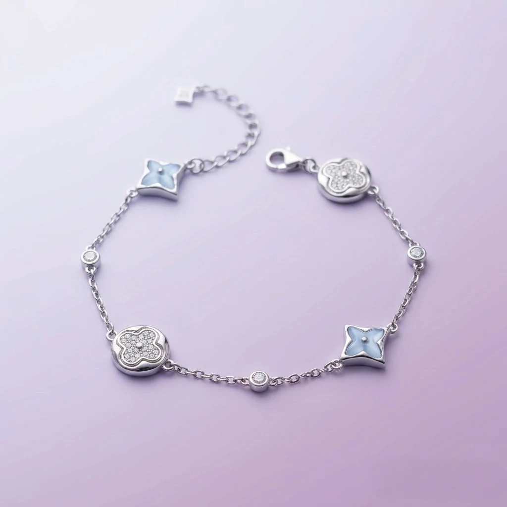 Lắc tay Tinh Nguyệt Dạ Lan bạc S925 PIKI Jewelry